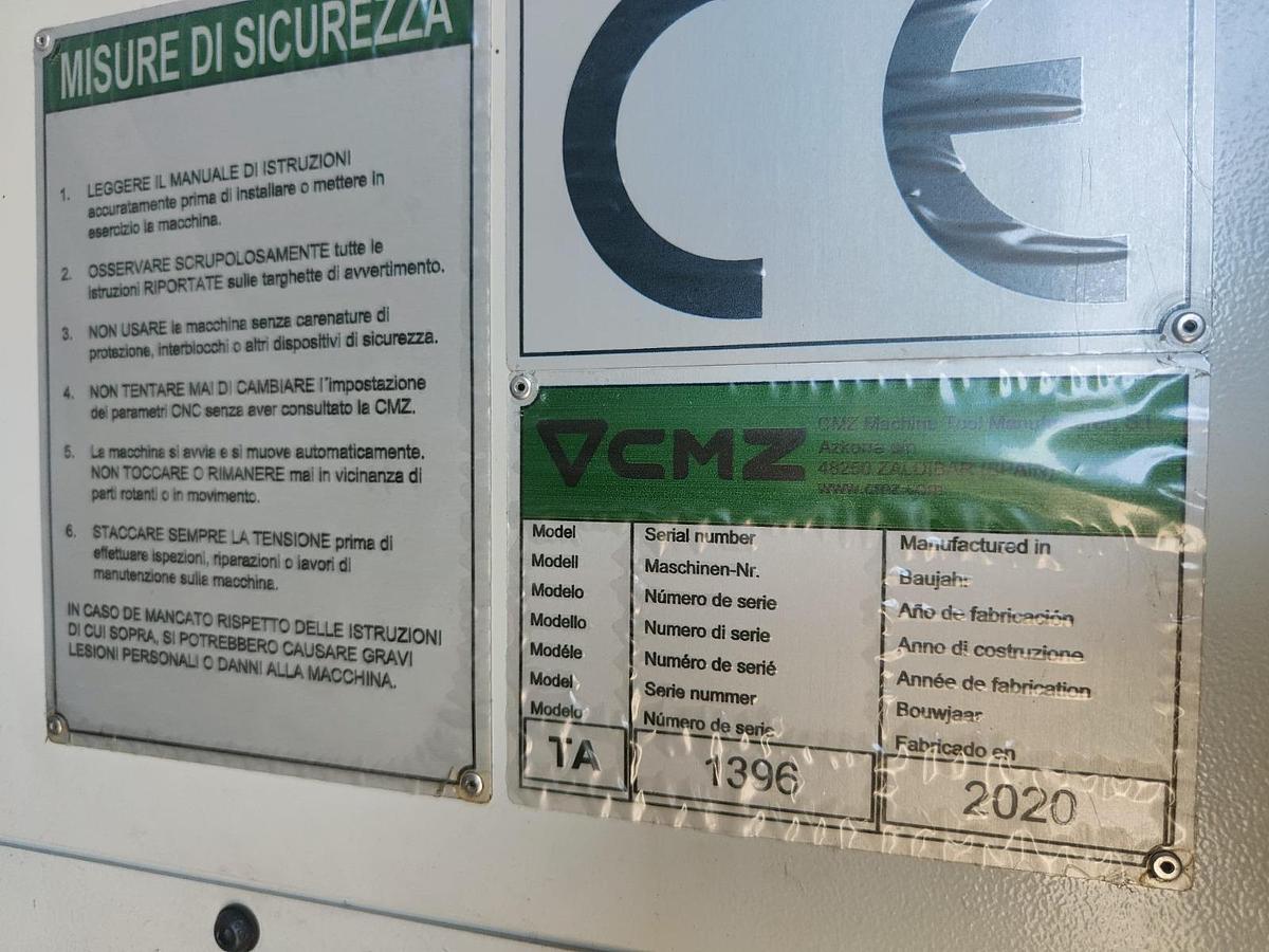 Used 2020 LATHE CMZ model.TA30Y-1100