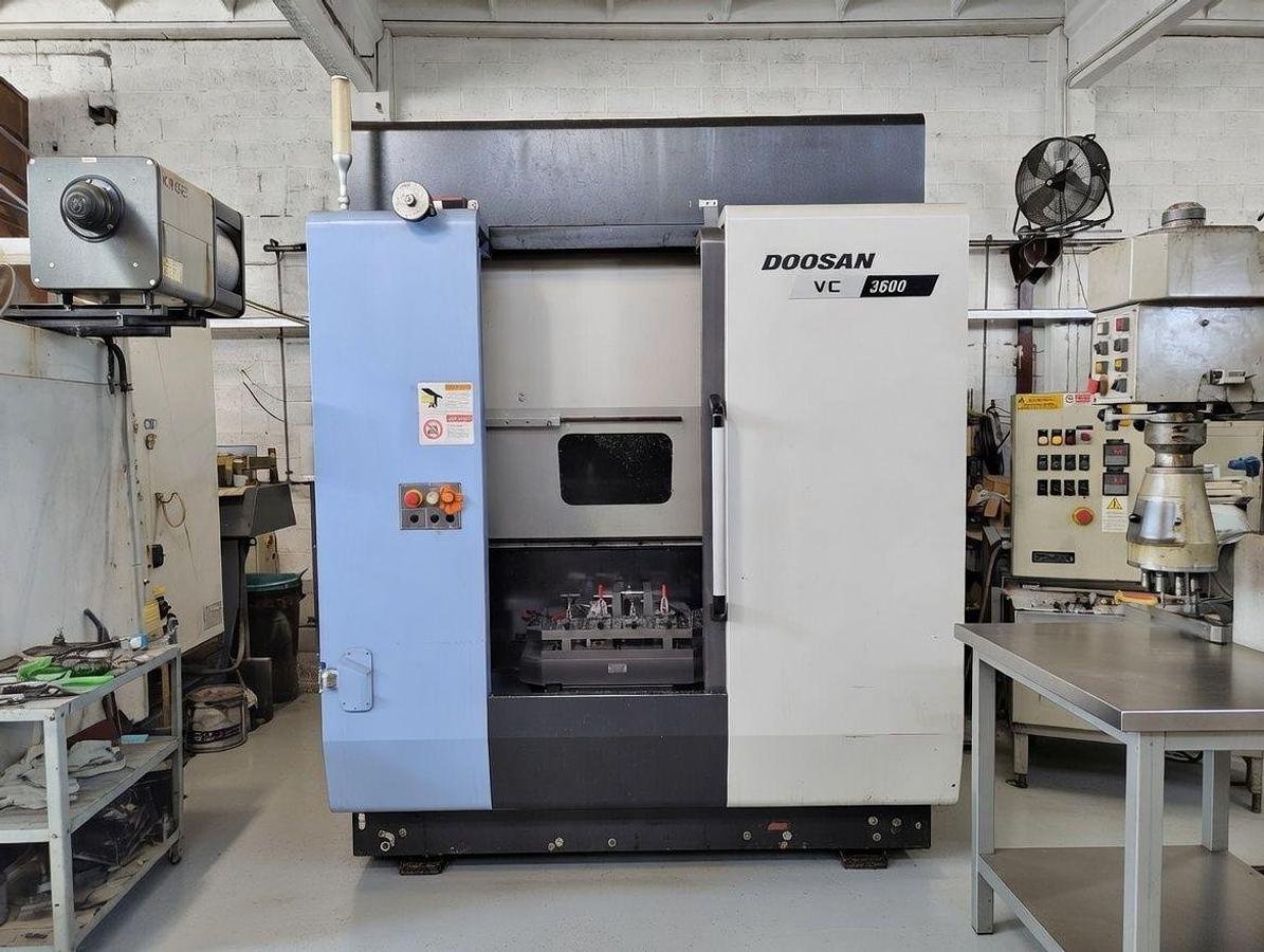 Used 2018 Doosan VC 3600 Twin Pallet Vertical Machining Center – Fanuc Control