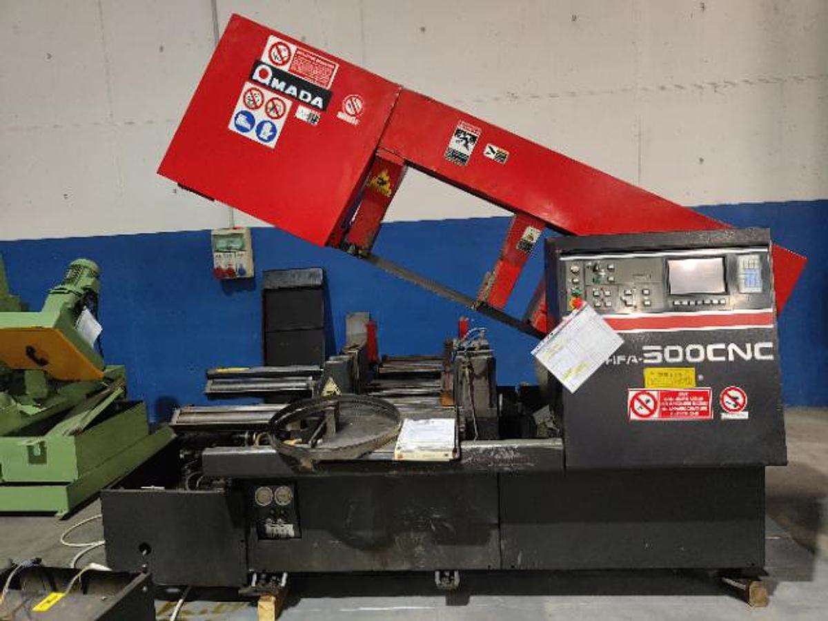 Used 2001 AMADA sawing machine mod.HFA-500CNC