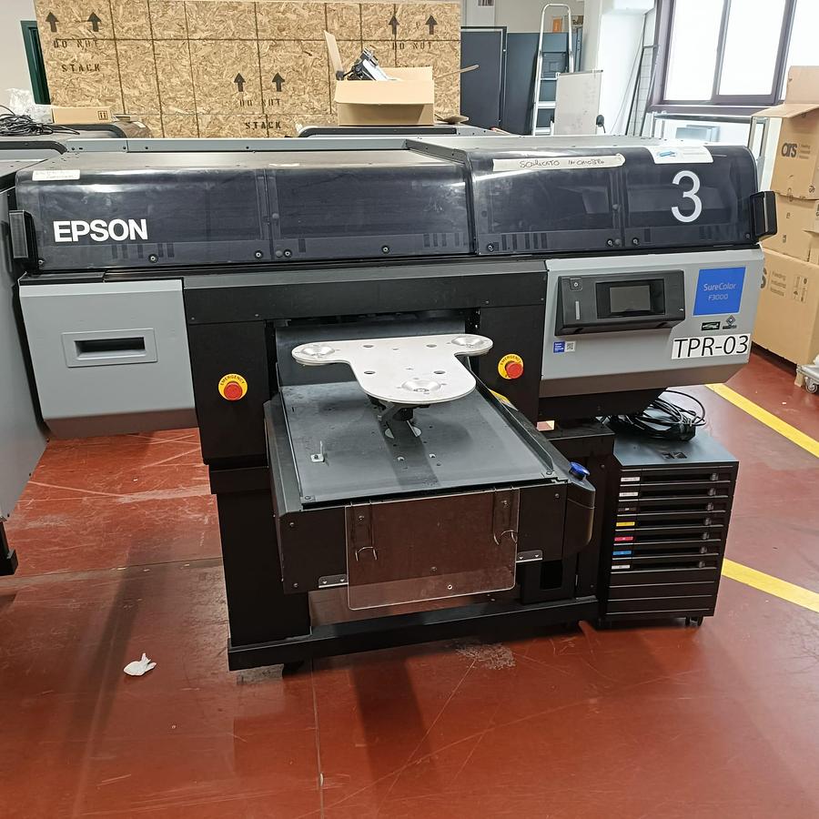 Used Epson SureColor SC-F3000 DTG Printer – Direct-to-Garment Textile Printing Machine
