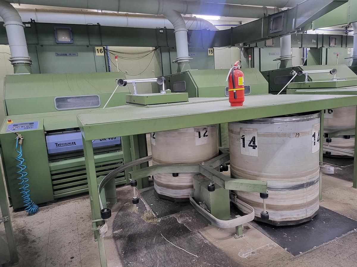 Used 2015 COTTON TRUTZSCHLER, RIETER, SCHLAFHORST OE SPINNING LINE