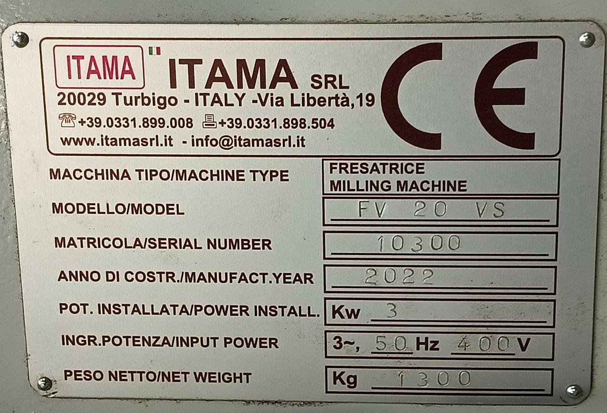 D'occasion Fraiseuse Itama modèle FV20 VS 2022