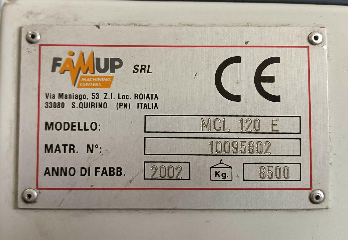 D'occasion Centre vertical FAMUP 2002, modèle MCL 120E