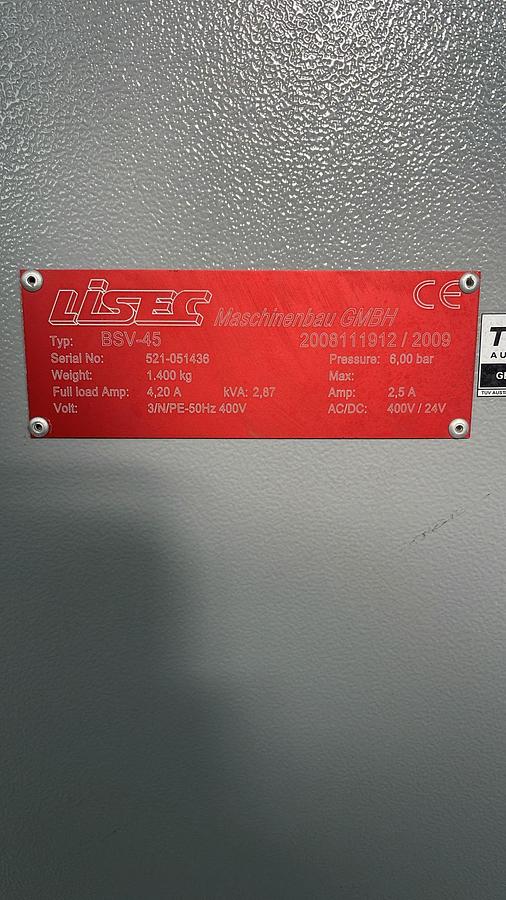 Used 2009 Lisec BSV 45