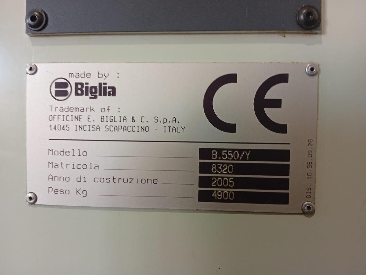 Used 2005 BIGLIA B550Y LATHE