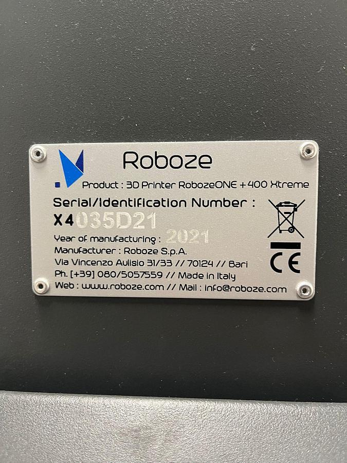 Used 2021 Roboze One+400 Xtreme.