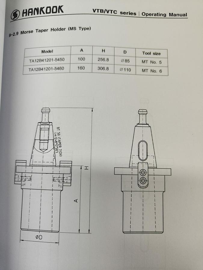 Used 2018 VERTICAL LATHE HANKOOK model.VTB 100