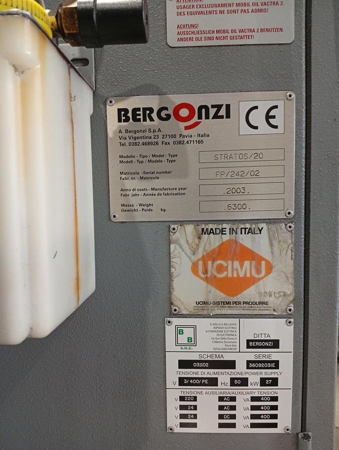 D'occasion CENTRE D'USINAGE À PORTIQUE BERGONZI STRATOS 20, 2003