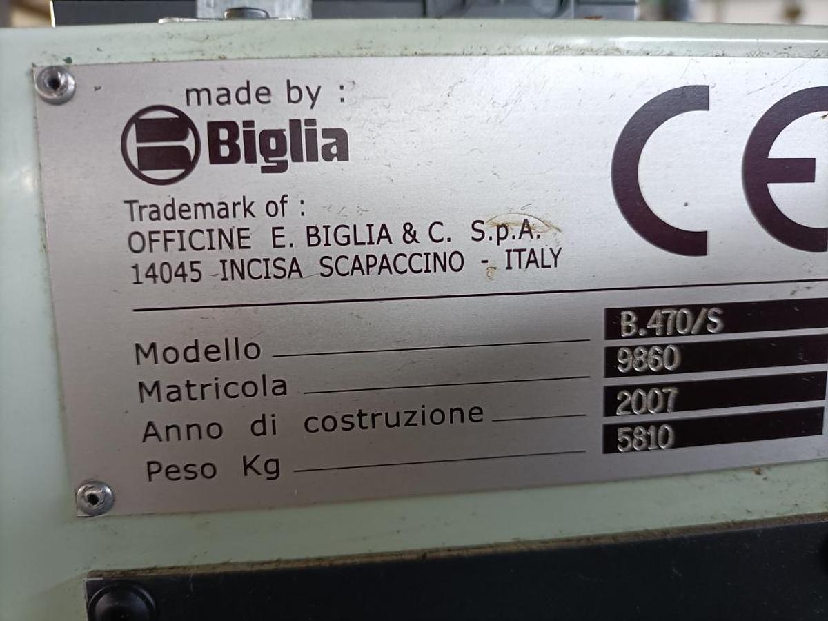 Used 2007 BIGLIA LATHE mod.B470/S