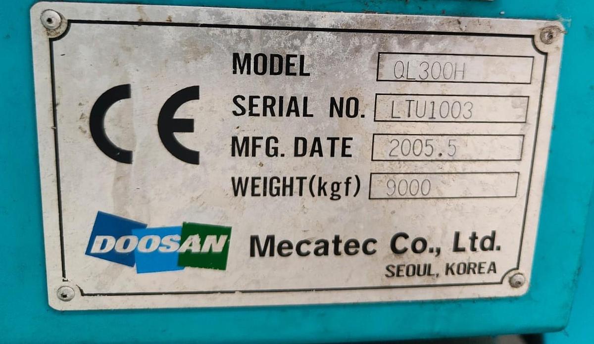 Used 2005 DOOSAN LATHE mod.QL 300HM