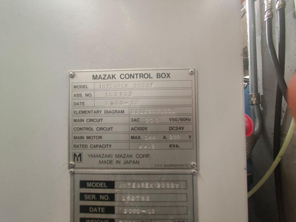 Used 2000 MAZAK LATHE mod. INTEGREX 200 SY