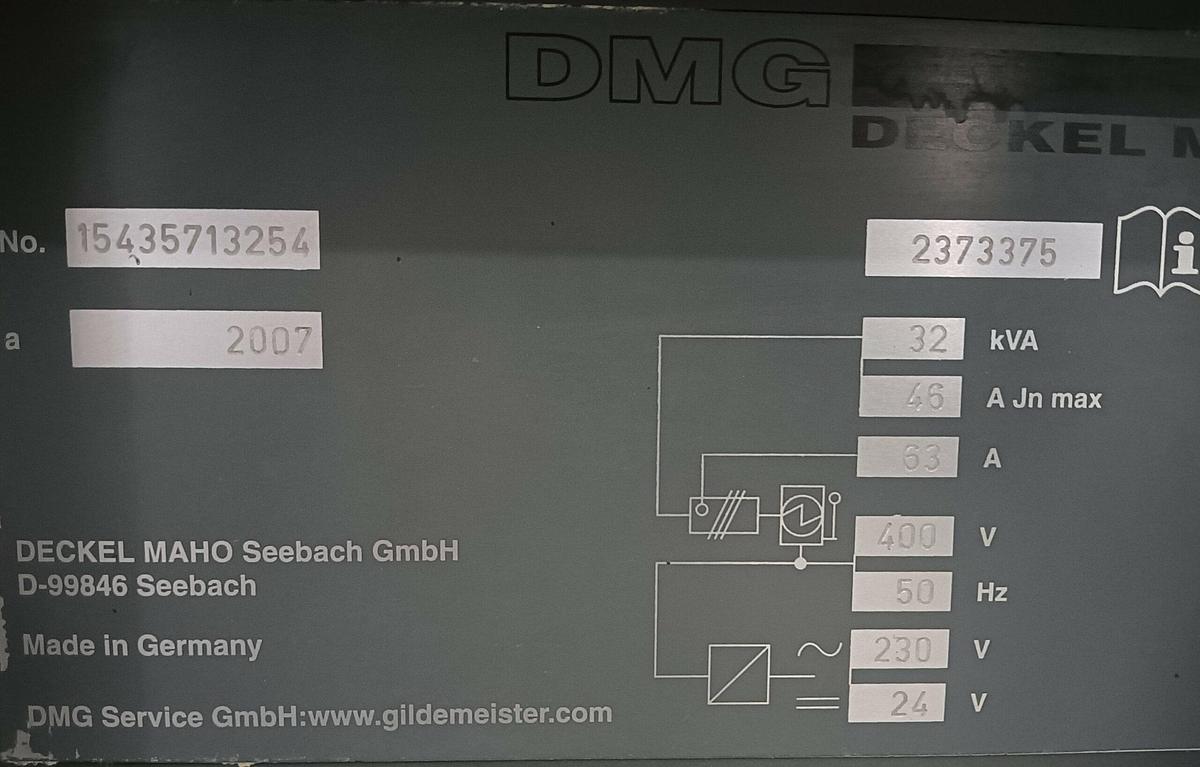 Usado CENTRO DE MECANIZADO VERTICAL DECKEL MAHO mod. DMU70 5 EJES 3+2