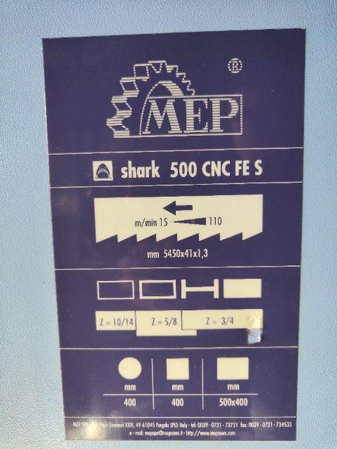 Used 2004 MEP Sawing Machine mod. SHARK 500 CNC