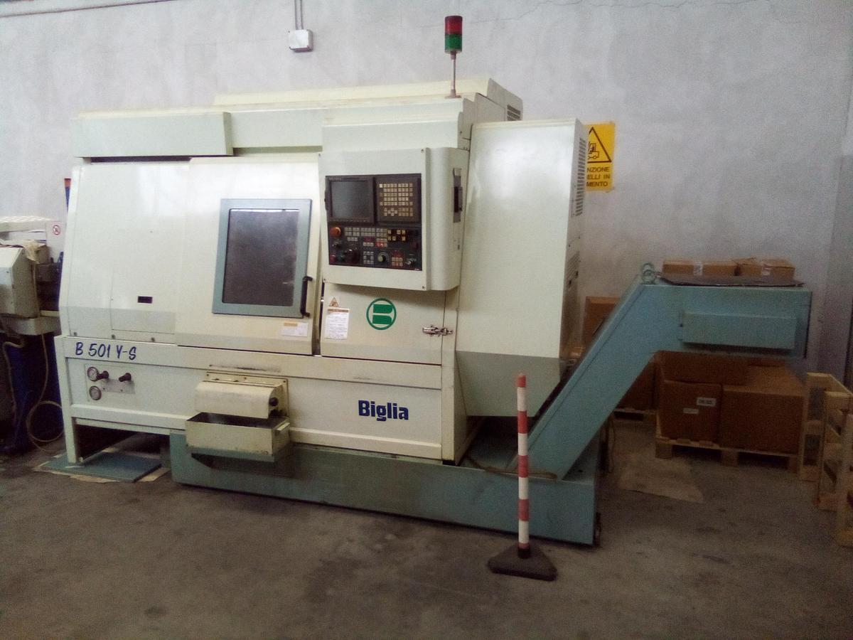 Used Biglia B501 Y-S CNC Turning Center with IEMCA Master 880r P Bar Feeder