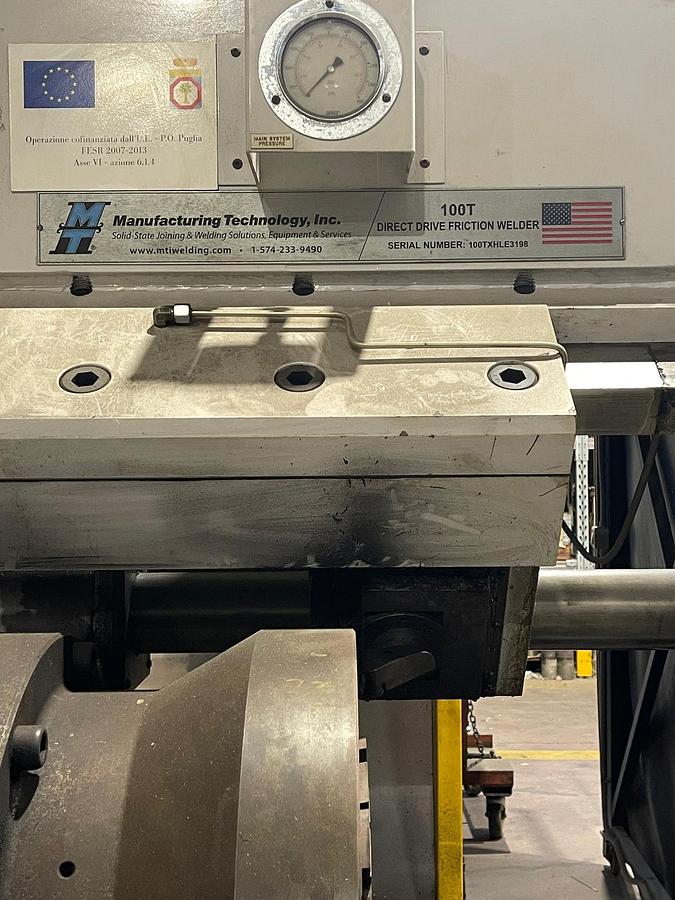 Used MTI Model 100T Direct Drive Friction Welder