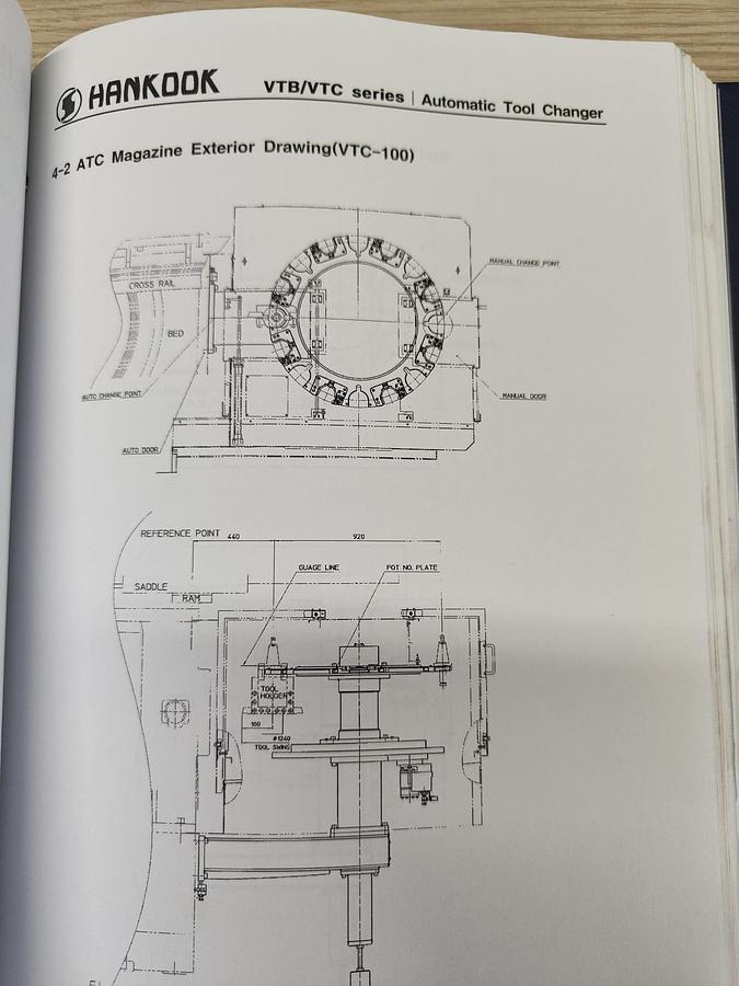 Used 2018 VERTICAL LATHE HANKOOK model.VTB 100