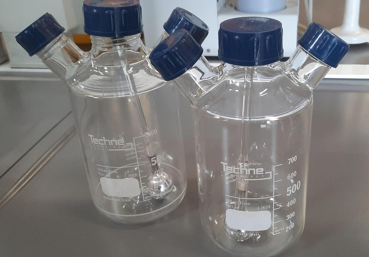 Used Techne MCS 102L Spinner Flask 500 ml – Biological Stirrer Culturing Flask (2 Units)