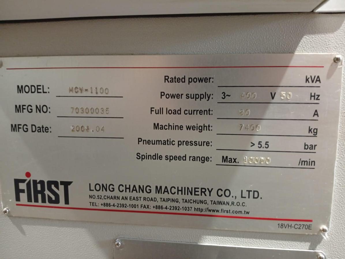 D'occasion CENTRE D'USINAGE PREMIER MOD. MCV1100 (2008)