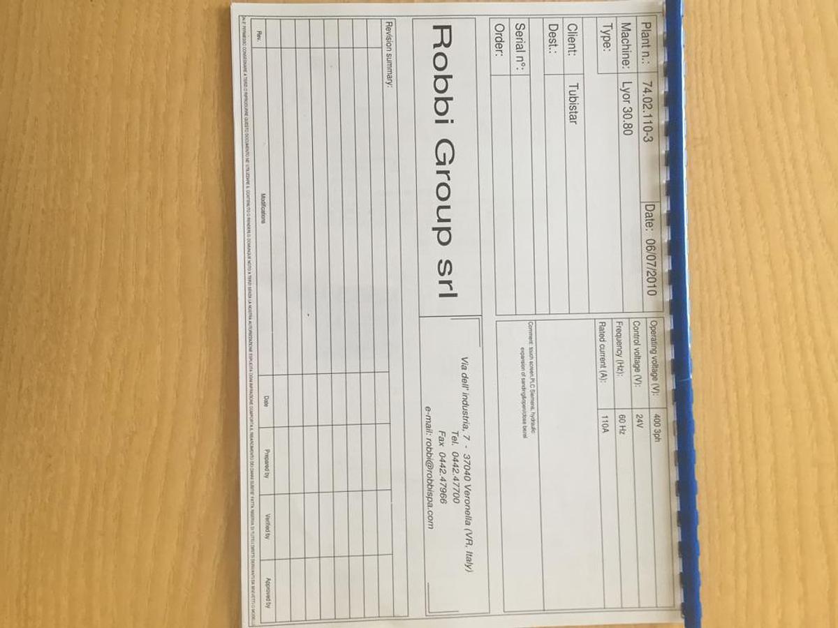 Used 2011 Lapping machine ROBBI LYOR 30-80