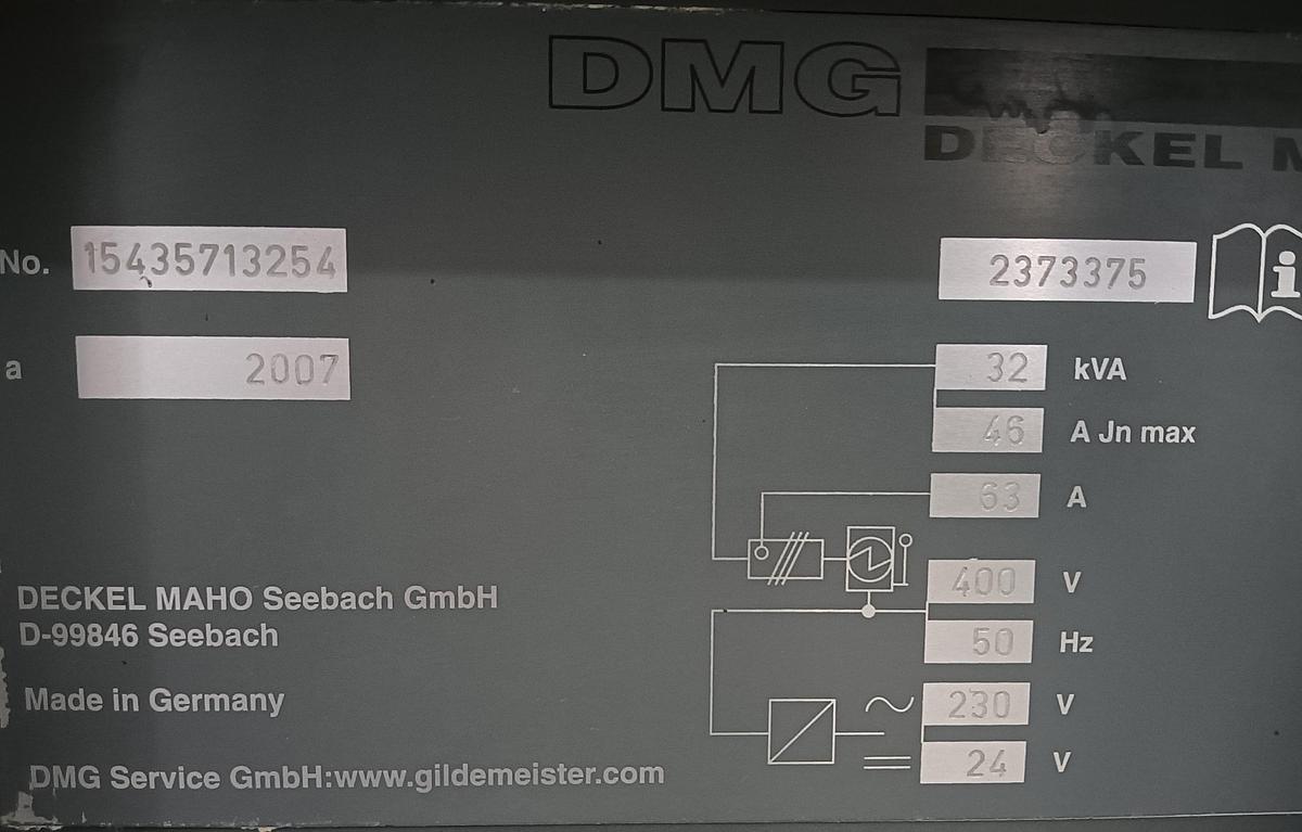 Usado CENTRO DE MECANIZADO VERTICAL DECKEL MAHO mod. DMU70 5 EJES 3+2