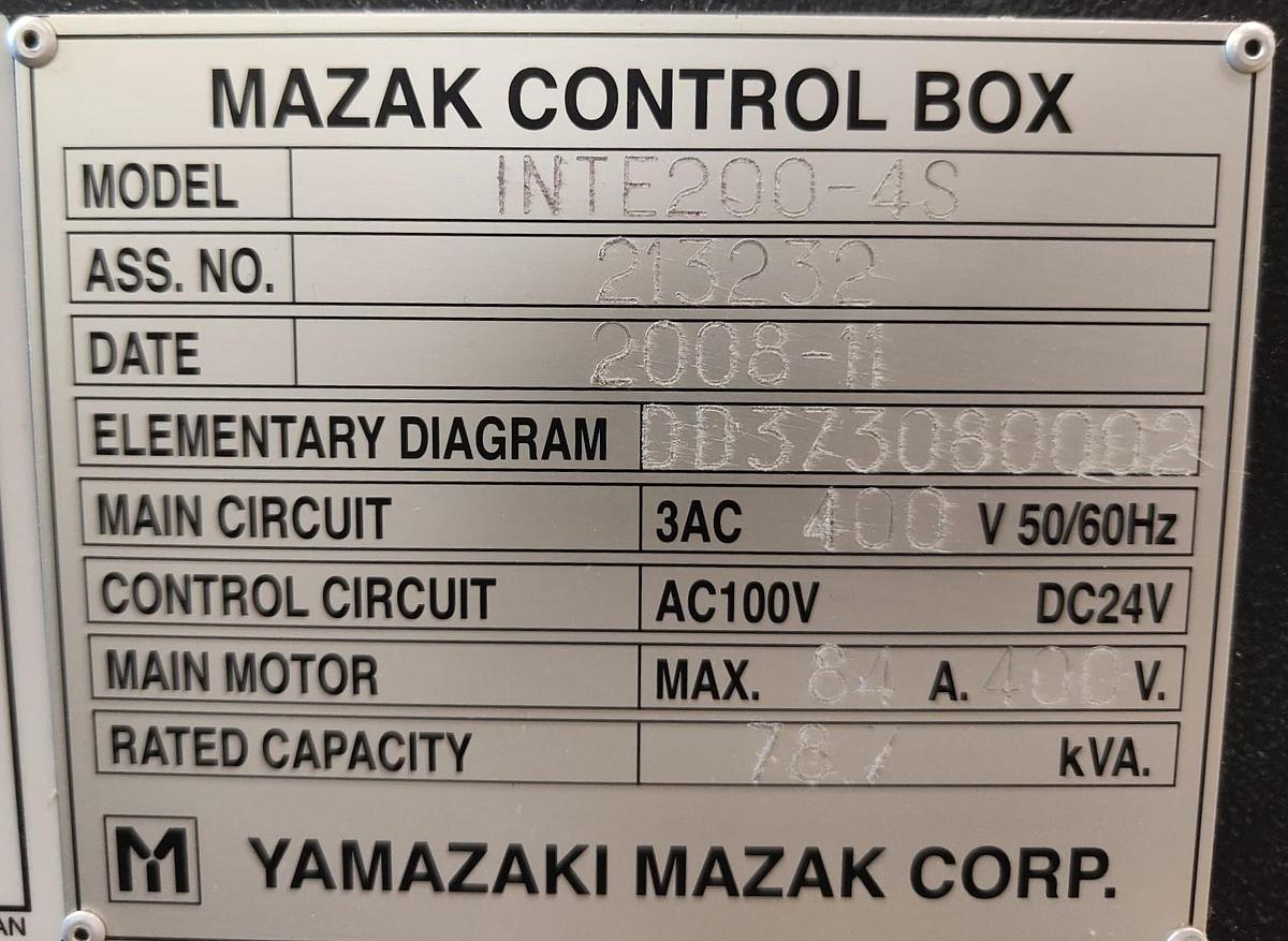 Used 2008 MAZAK lathe mod.INTEGREX 200-4S