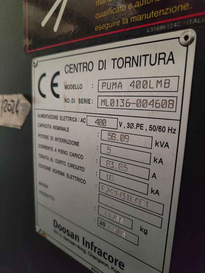 Usato 2014 TORNIO DOOSAN PUMA mod.400 LMB