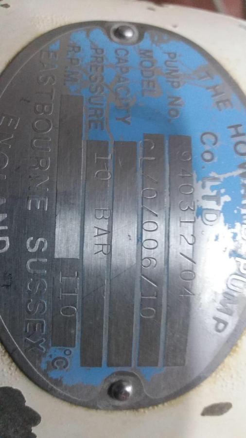 Used Howard Stainless Steel Lobe Pump for Molasses and Glucose