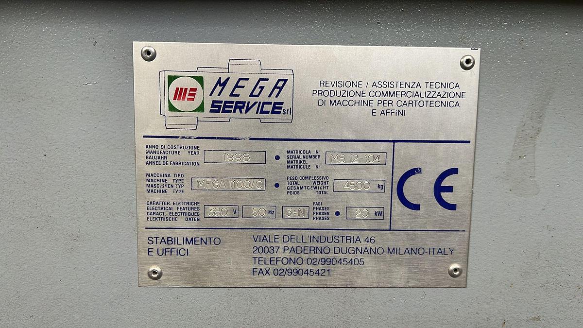 Used Mega Service 1100 C Automatic Laminating Machine