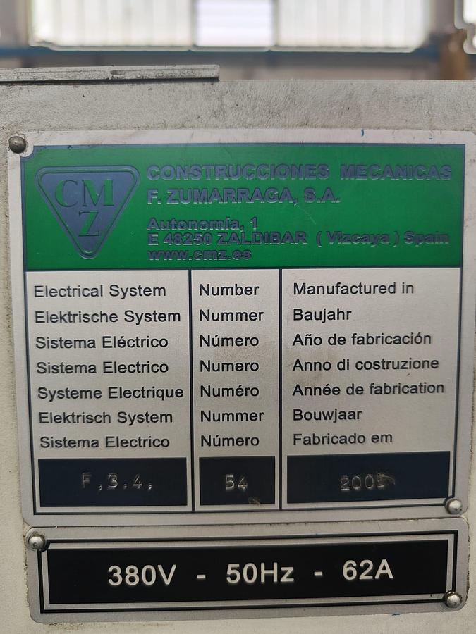 Used 2005 CMZ LATHE model TBI 520 MC