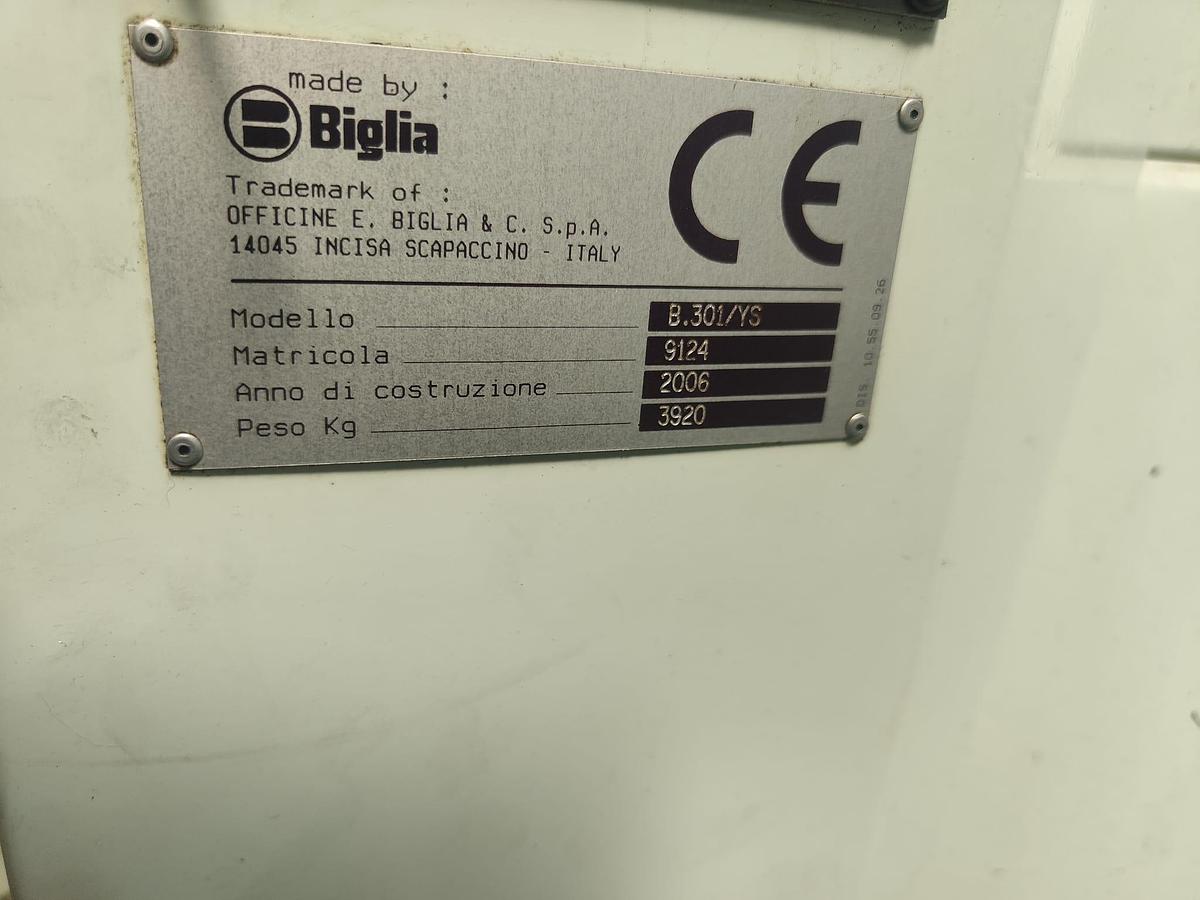 Used 2006 BIGLIA B301YS LATHE WITH LOADER