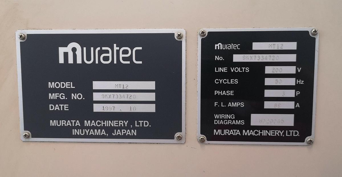 Used 1997 MURATEC CNC lathe mod.MT 12
