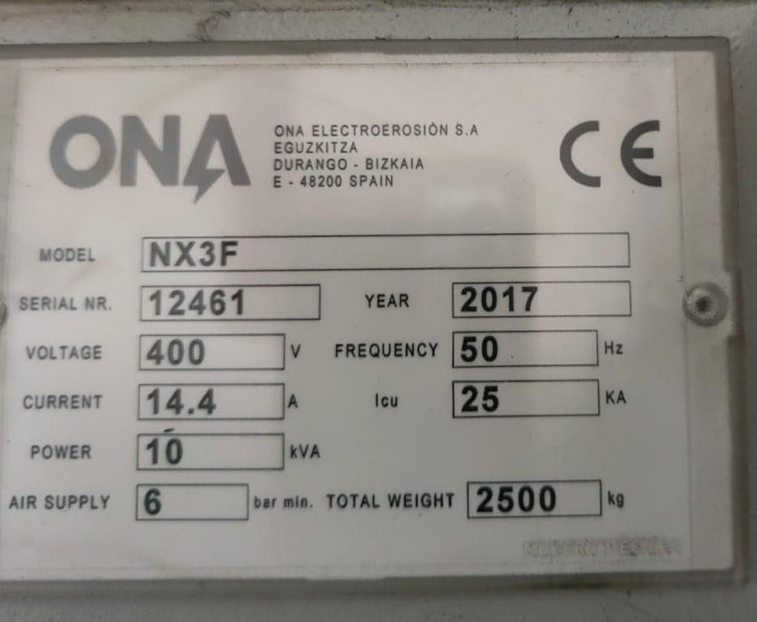 D'occasion MACHINE D'ÉLECTRO-ÉROSION PAR ENFONÇAGE ONA 2017 mod.NX3F