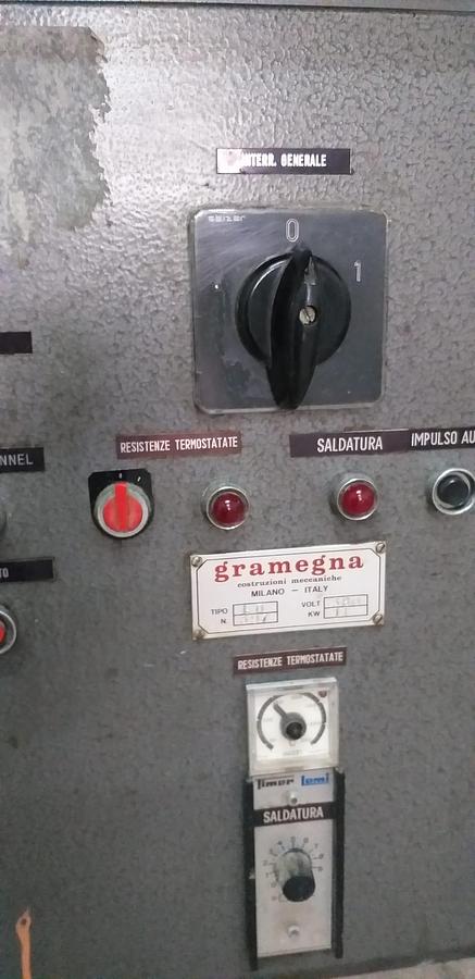 Used Gramegna Shrink Wrap Tunnel with Manual Bell Sealer