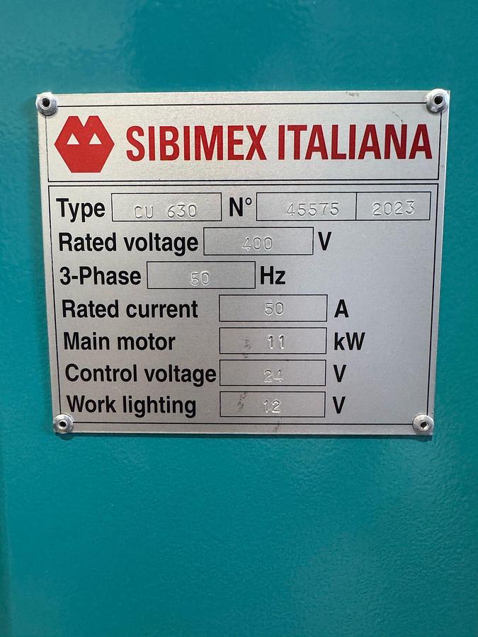 Used 2023 SIBIMEX PARALLEL LATHE mod.CU 630×4000