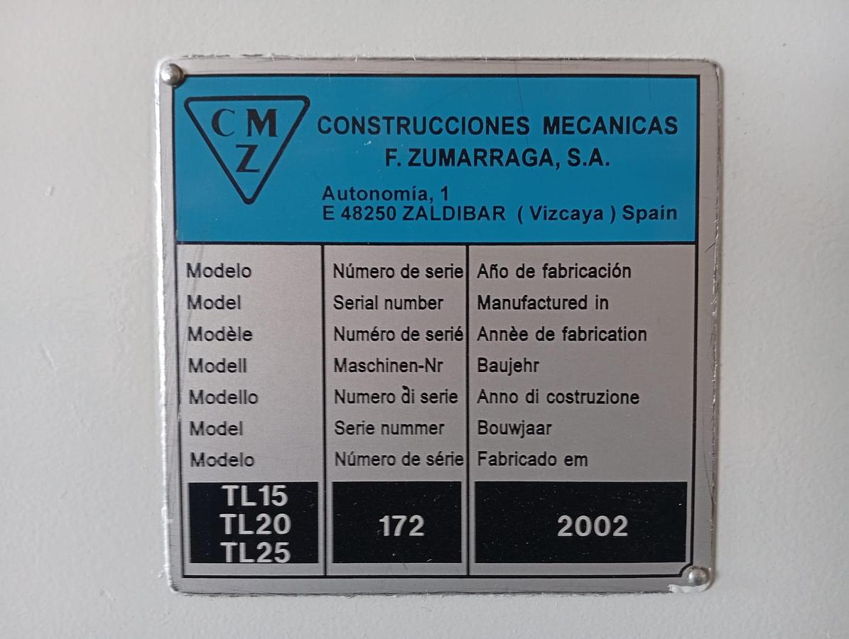 Used LATHE CMZ mod.TL25B