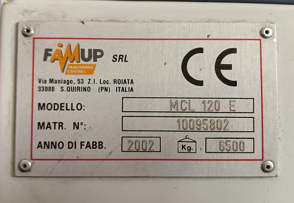 D'occasion Centre vertical FAMUP 2002, modèle MCL 120E