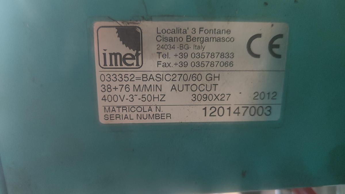 Used 2012 SEGATRICE IMET mod.BASIC 270/60 GH