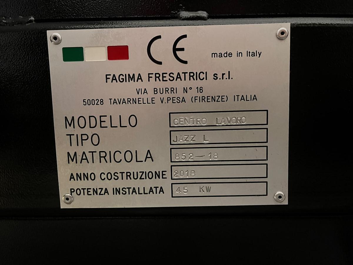 Used 2018 MOBILE COLUMN MILLING MACHINE 4+1 AXES FAGIMA model.JAZZ L