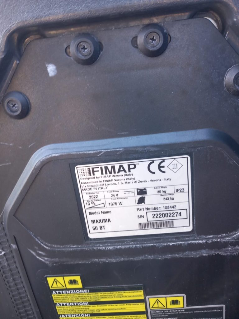 Refurbished FIMAP MAXIMA 50 BT FLOOR SCRUBBER REVISED