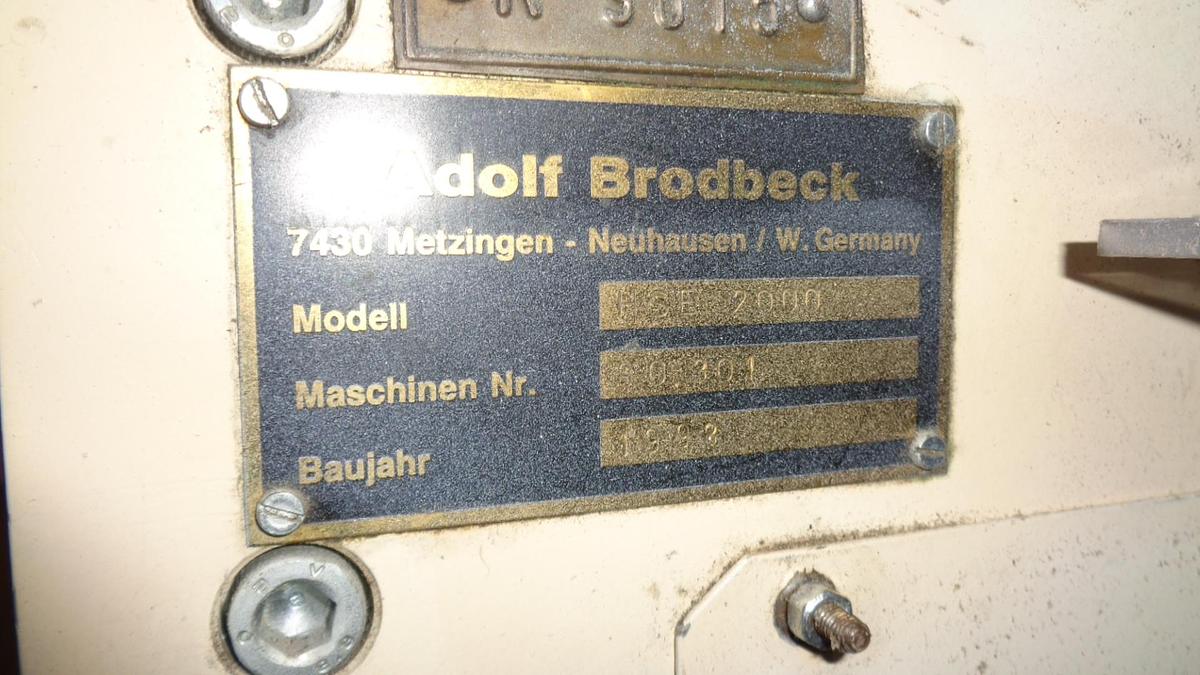 Used 1993 Brodbeck HSE 2000 Core Tube Cutting Machine