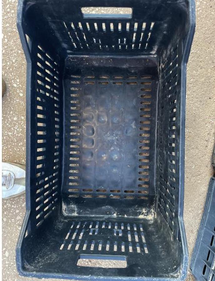Used Multiplast Europa Perforated Plastic Crate (30x50x26 cm)