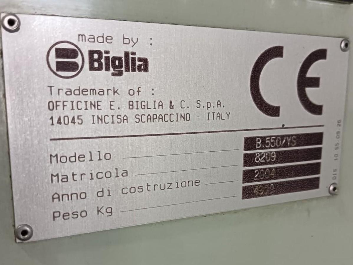 Used 2004 BIGLIA B550YS LATHE WITH LOADER