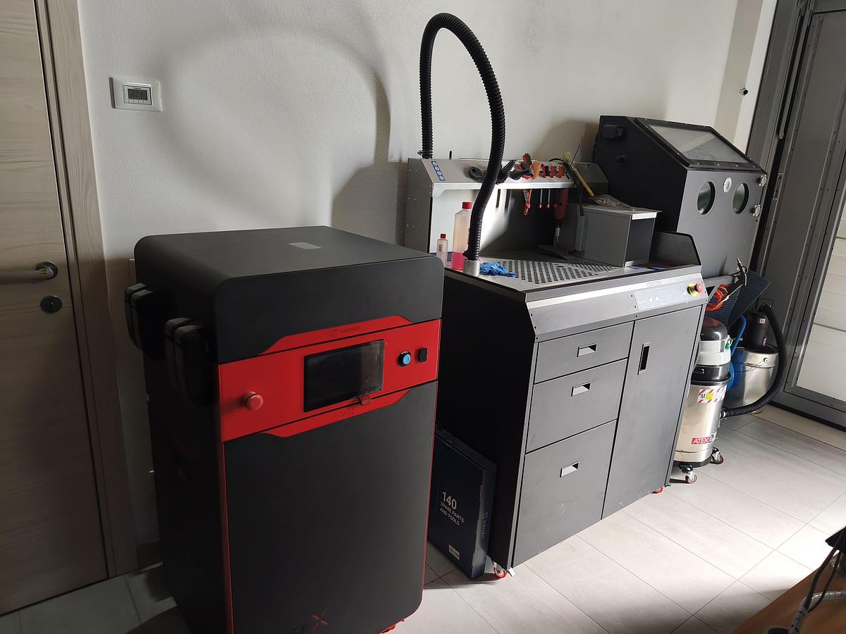 Used Sinterit LISA X SLS 3D Printer Complete Set with Multi PHS, Sandblaster & ATEX Vacuum