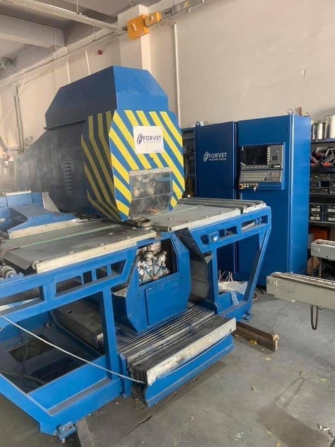 Used Forvet Francesca 16M 1250 Horizontal CNC Glass Drilling and Milling Machine 8+8 Heads