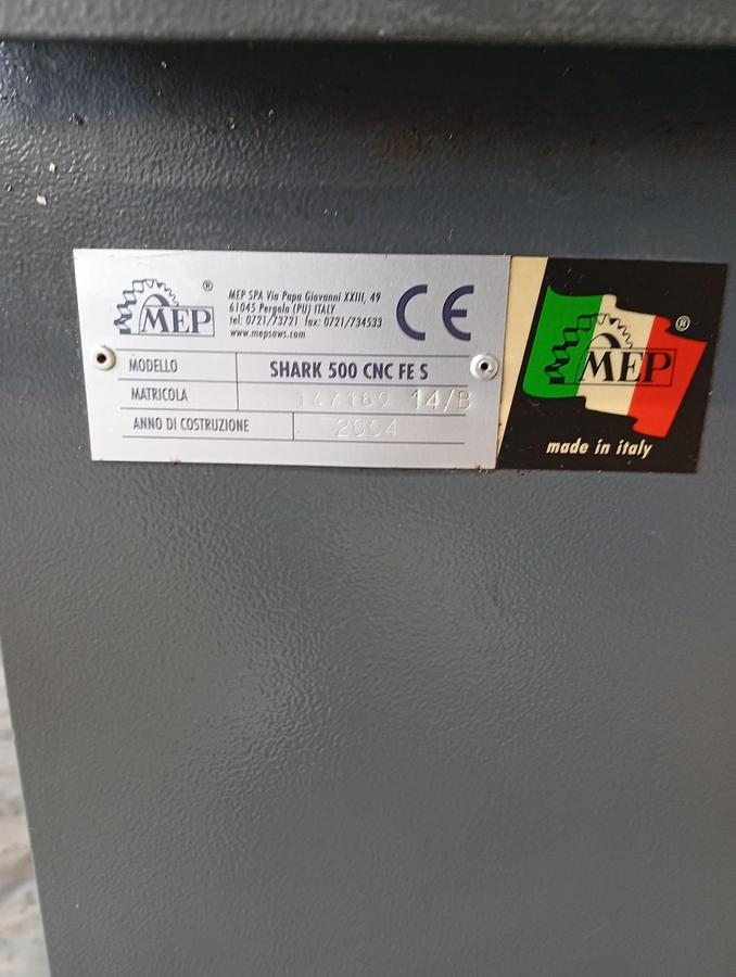 Used 2004 MEP Sawing Machine mod. SHARK 500 CNC