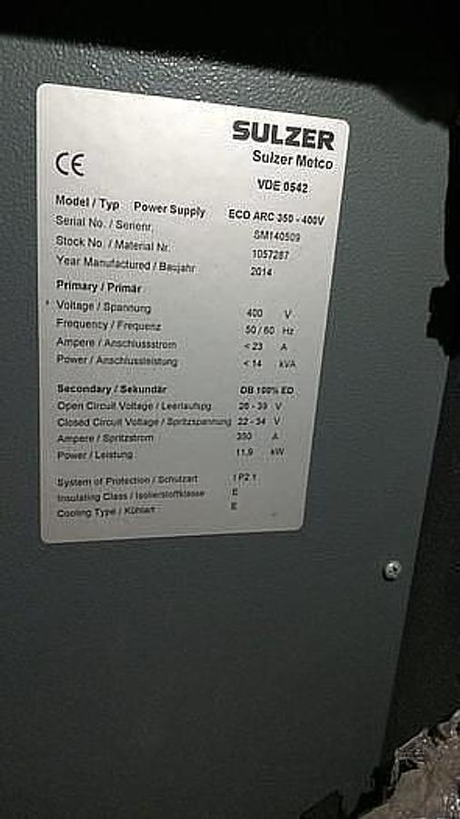 Used 2007 Oerlikon Metco   ECO ARC 350