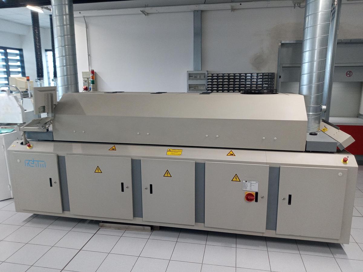 Used REHM Compact C2.1 Nitro 1.8 B Reflow Soldering Oven, 5 Heating Zones, Nitrogen/Air, 400 mm PCB Width