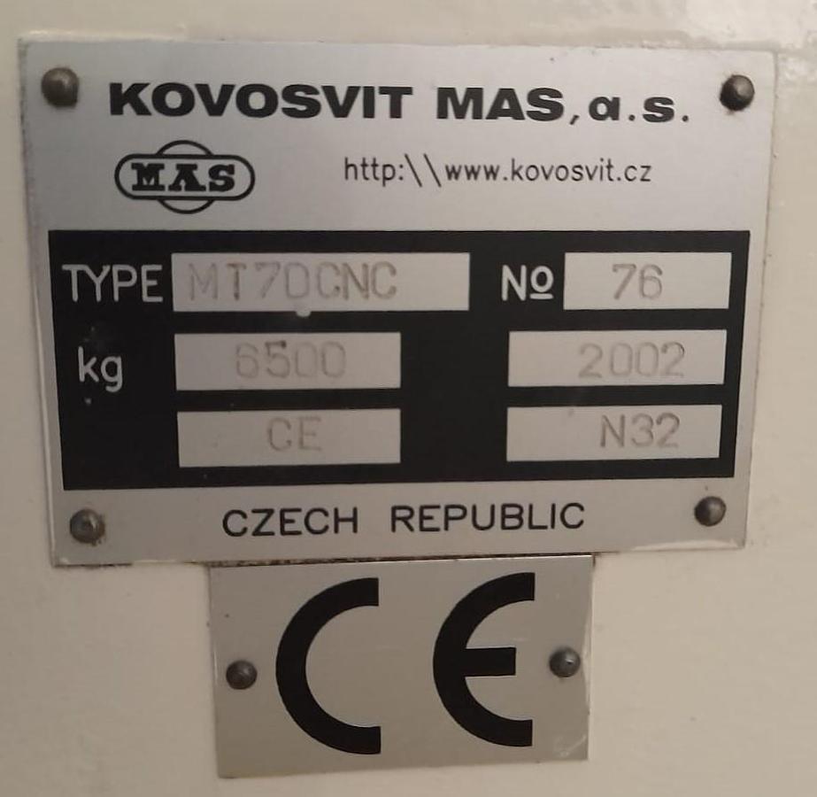 Usato 2002 TORNIO AD AUTOAPPRENDIMENTO E CNC  KOVOSVIT-MAS mod.MT70