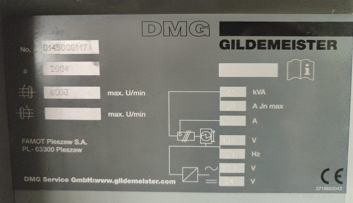 Used 2004 GILDEMEISTER CNC lathe mod.CTX 210M