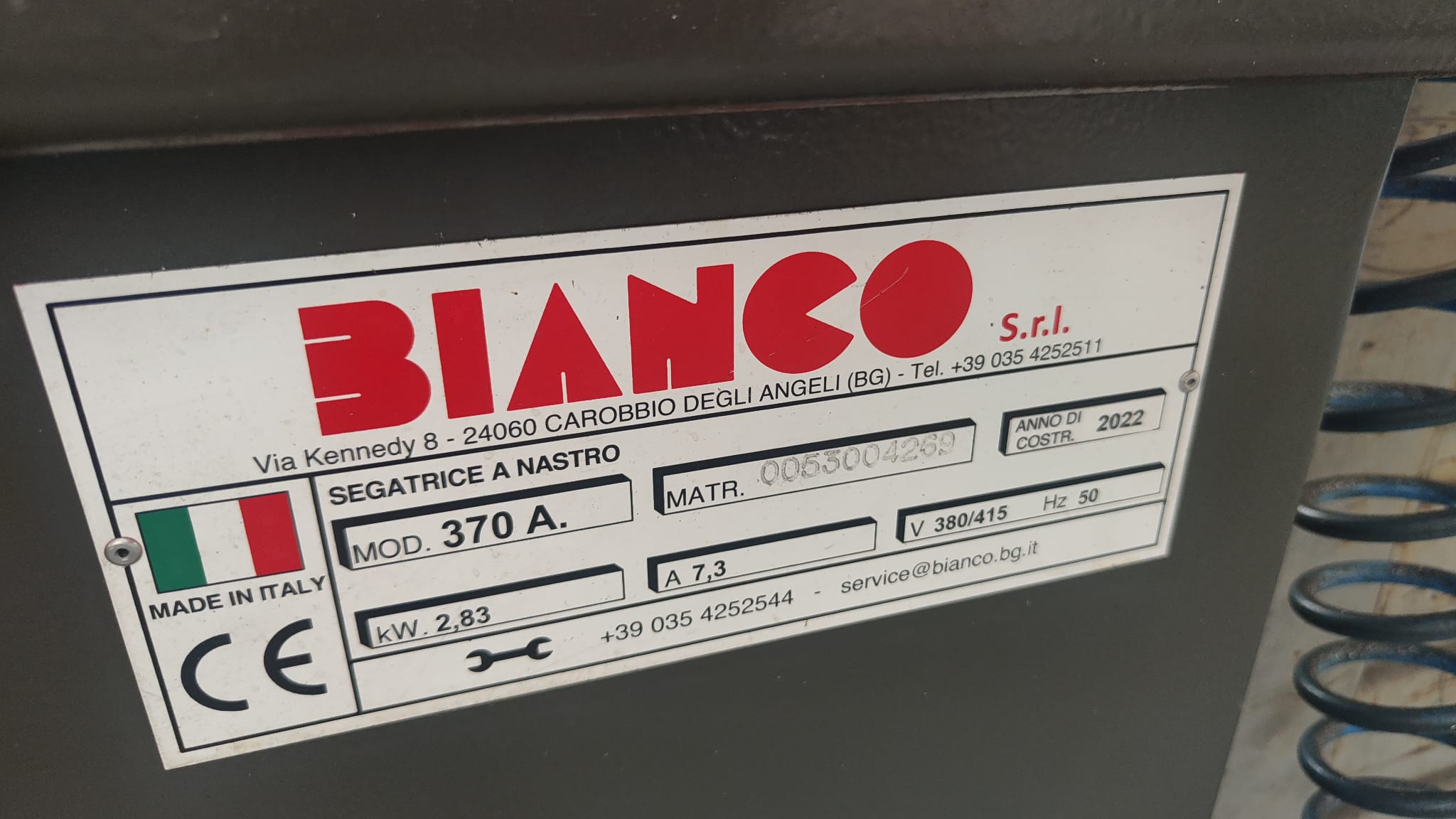 Used 2022 WHITE SAW mod.370A